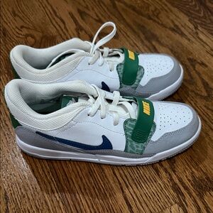 Nike Kids White, Green, and Blue Sneakers